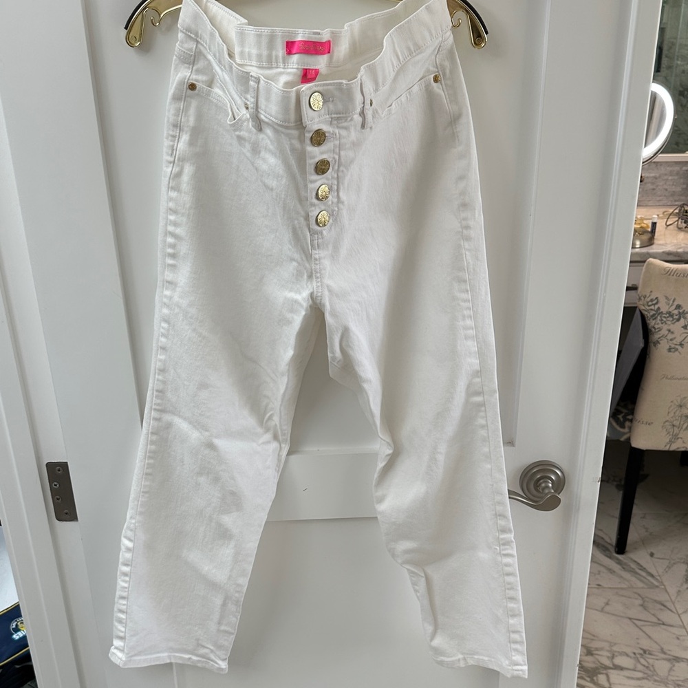Lilly Pulitzer White Straight Leg Jeans